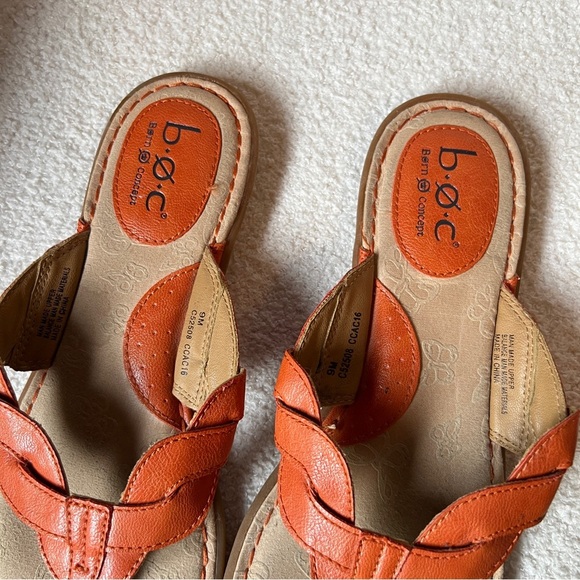 BOC Born Orange Braided Thong Sandals Flip Flops Women’s Size 9 - Picture 3 of 14